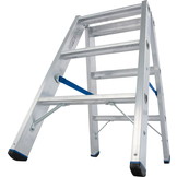 Huishoudtrap - 2x 3 treden - aluminium - werkhoogte 225 cm