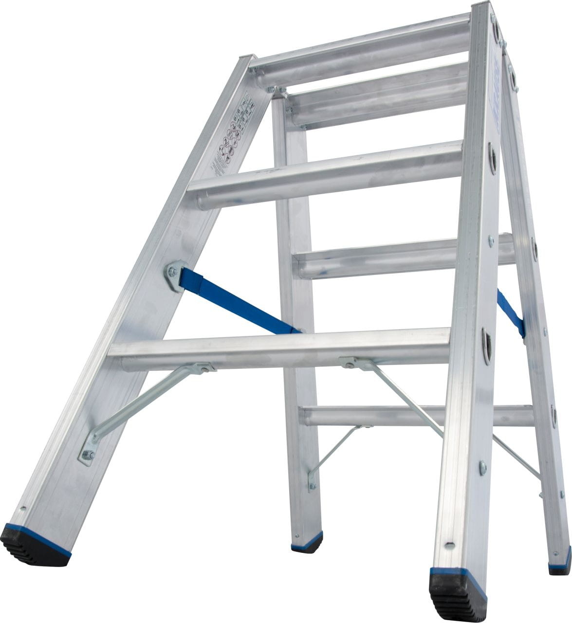 Huishoudtrap - 2x 3 treden - aluminium - werkhoogte 225 cm