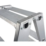 Huishoudtrap - 2x 3 treden - aluminium - werkhoogte 225 cm