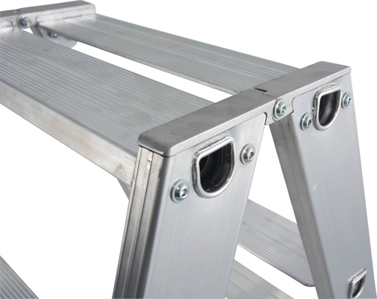 Huishoudtrap - 2x 3 treden - aluminium - werkhoogte 225 cm