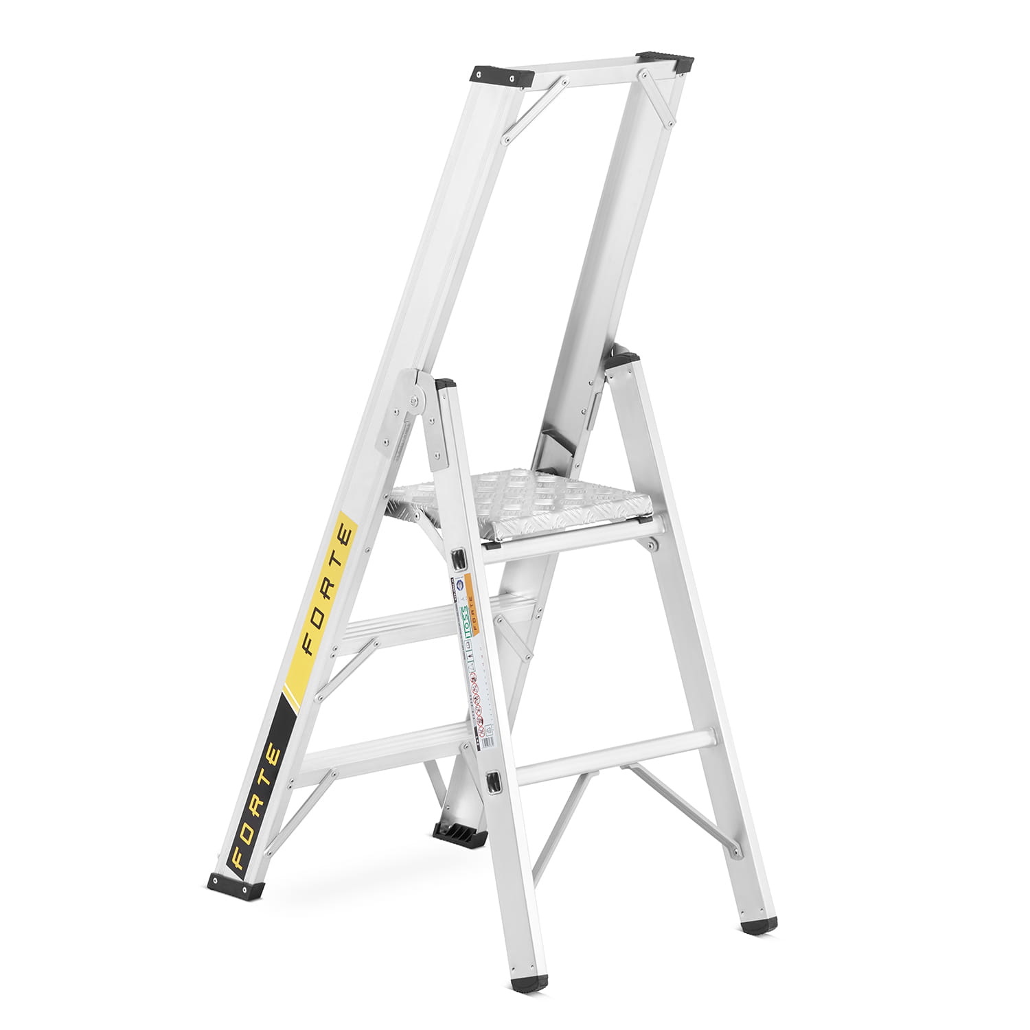 Ladder - huishoudtrap - 3 treden - aluminium - 47,5x75x127 cm