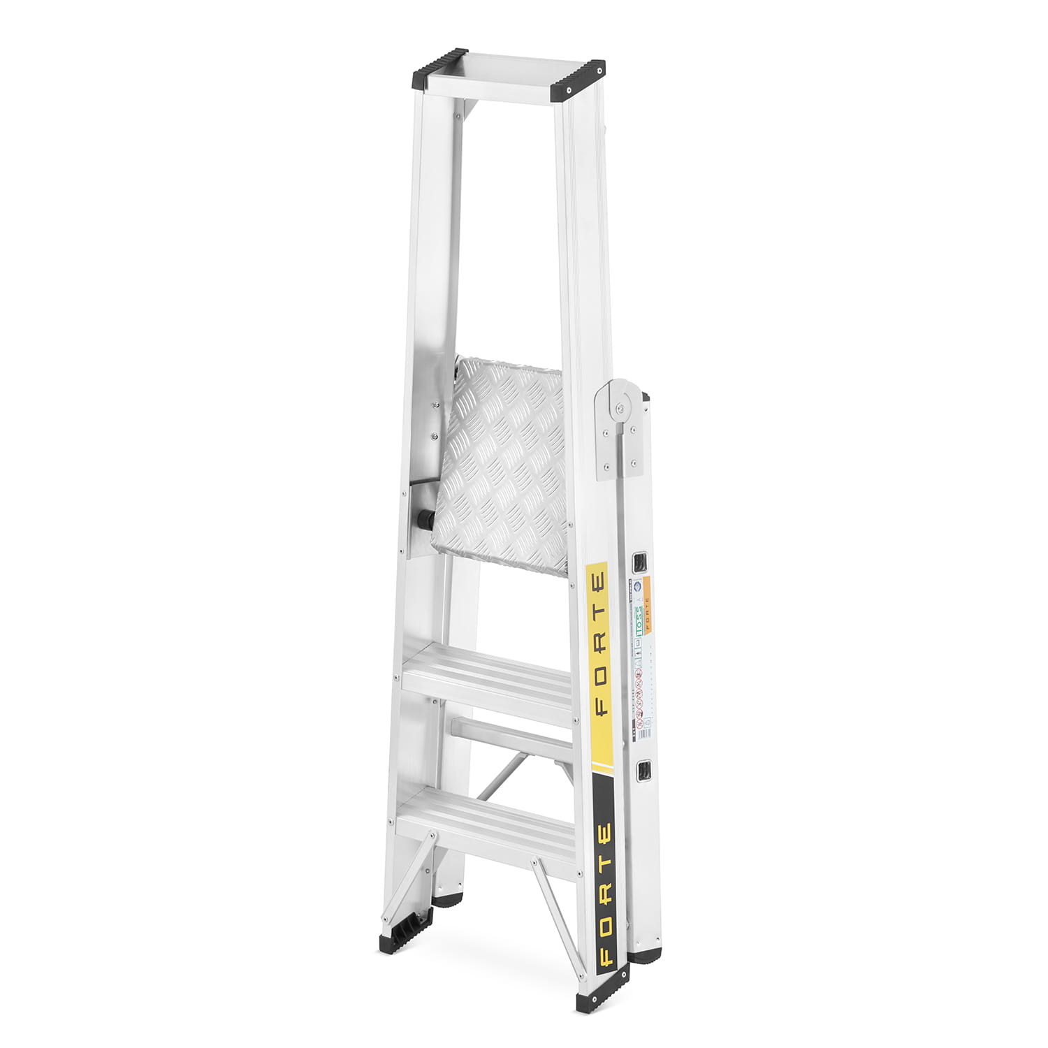 Ladder - huishoudtrap - 3 treden - aluminium - 47,5x75x127 cm