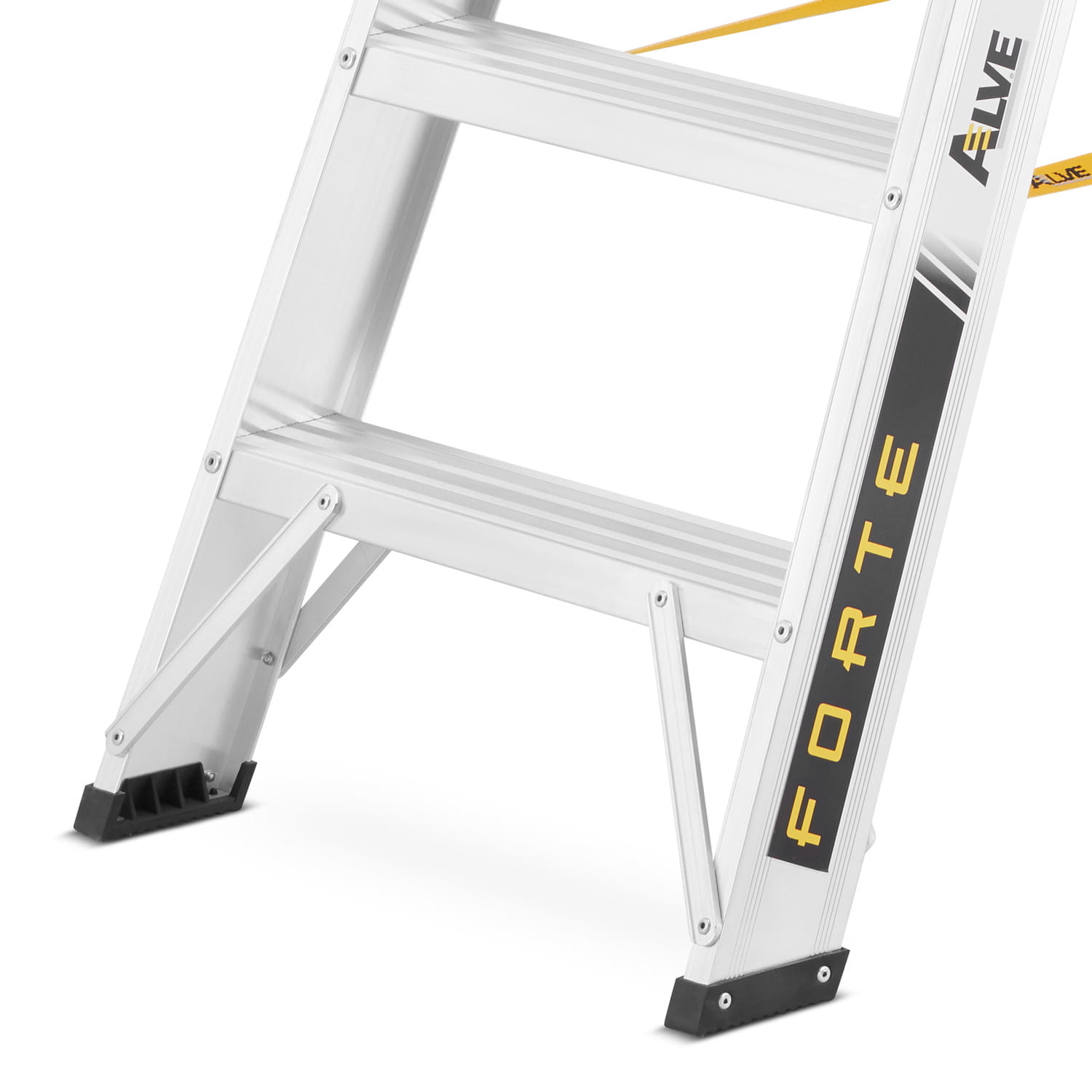 Ladder - huishoudtrap - 3 treden - aluminium - 47,5x75x127 cm