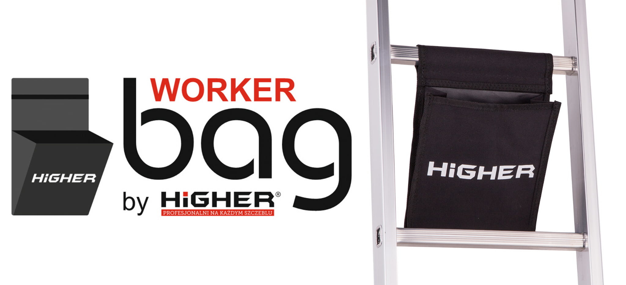 Gereedschapstas voor ladder - laddertas - universeel - zwart