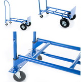 Steekwagen - Transportwagen - tot 250 kg - luchtbanden - blauw