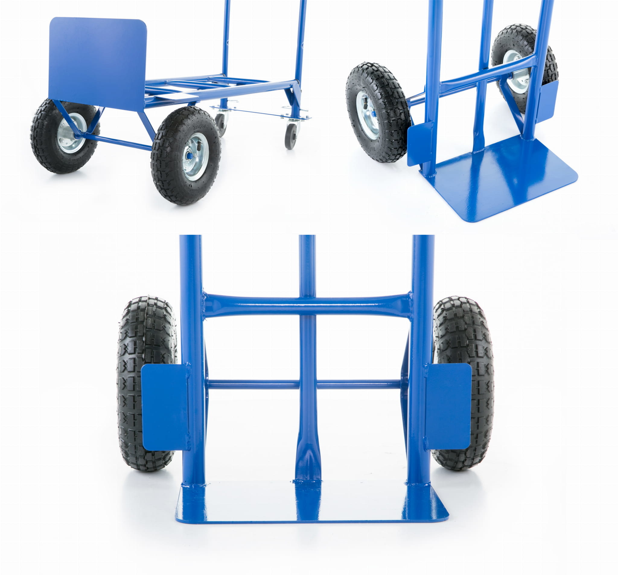 Steekwagen - Transportwagen - tot 250 kg - luchtbanden - blauw