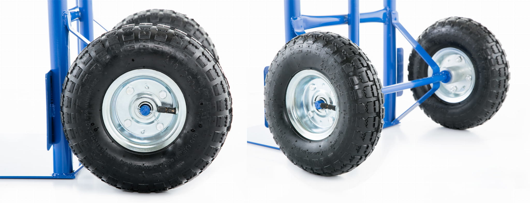 Steekwagen - Transportwagen - tot 250 kg - luchtbanden - blauw