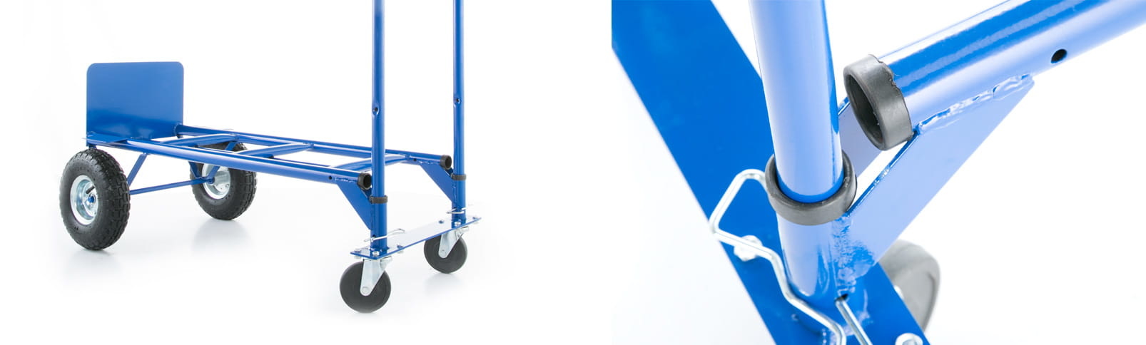 Steekwagen - Transportwagen - tot 250 kg - luchtbanden - blauw