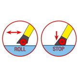 Huishoudtrap - 2x 2 treden - aluminium - dubbelzijdig - blauw