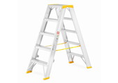 Huishoudtrap - 2x 5 treden - aluminium - werkhoogte 307 cm