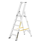 Ladder - Huishoudtrap - 5 treden - aluminium - 52x106x170 cm
