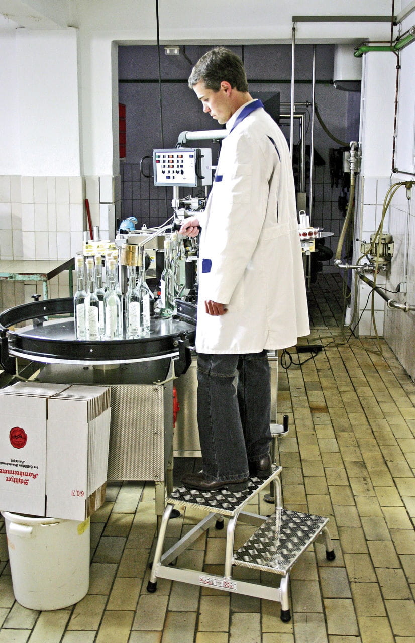 Opstapje - Opstap kruk - 2 treden - aluminium - 63x68x40 cm