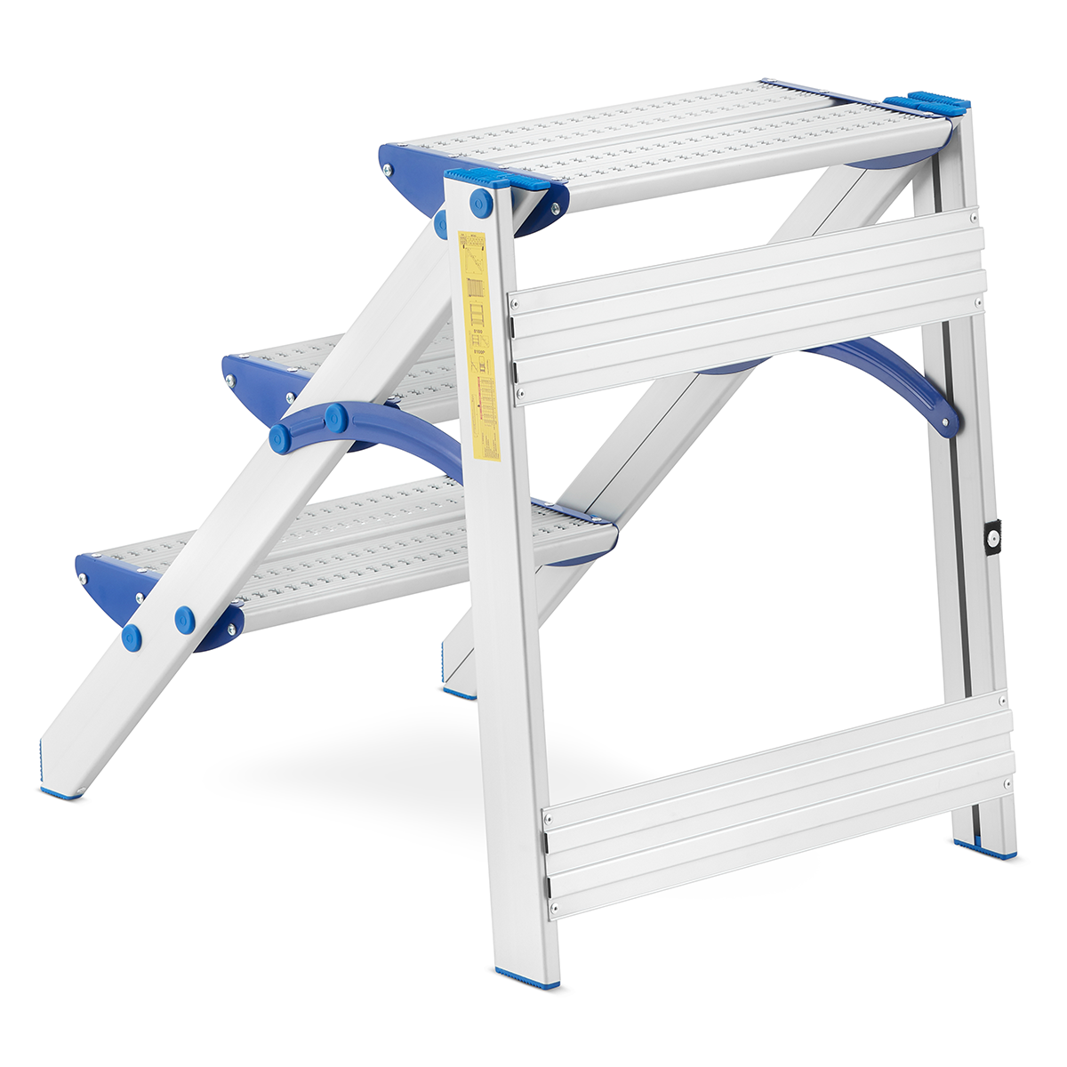 Huishoudtrap - 3 treden - aluminium - werkhoogte 270 cm