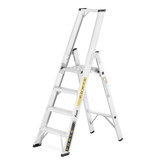 Ladder - huishoudtrap - 4 treden - aluminium - 50x91x148 cm