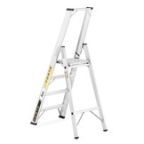 Ladder - huishoudtrap - 4 treden - aluminium - 50x91x148 cm