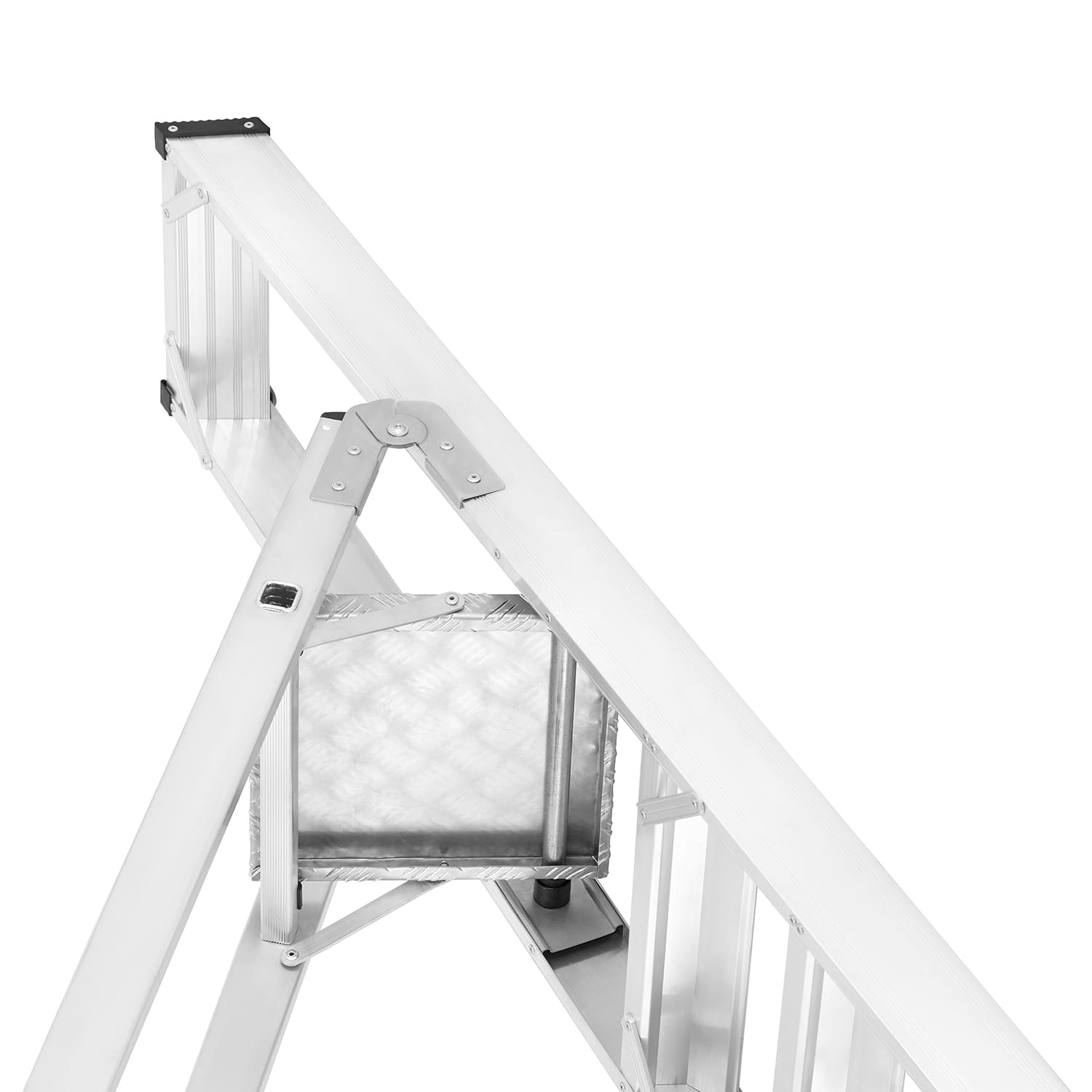 Ladder - huishoudtrap - 4 treden - aluminium - 50x91x148 cm