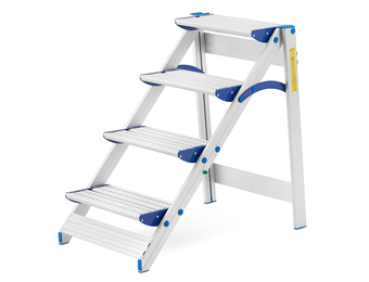 Huishoudtrap - 4 treden - aluminium - werkhoogte 293 cm
