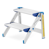 Huishoudtrap - 2 treden - aluminium - werkhoogte 246 cm