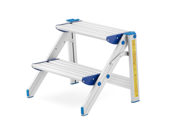 Huishoudtrap - 2 treden - aluminium - werkhoogte 246 cm