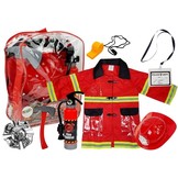 Brandweer outfit - 3+ jaar - helm, jas, blusser - ce-gecertificeerd
