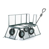 Tuinkar - bolderkar - met uitneembare zak - tot 450 kg - groen