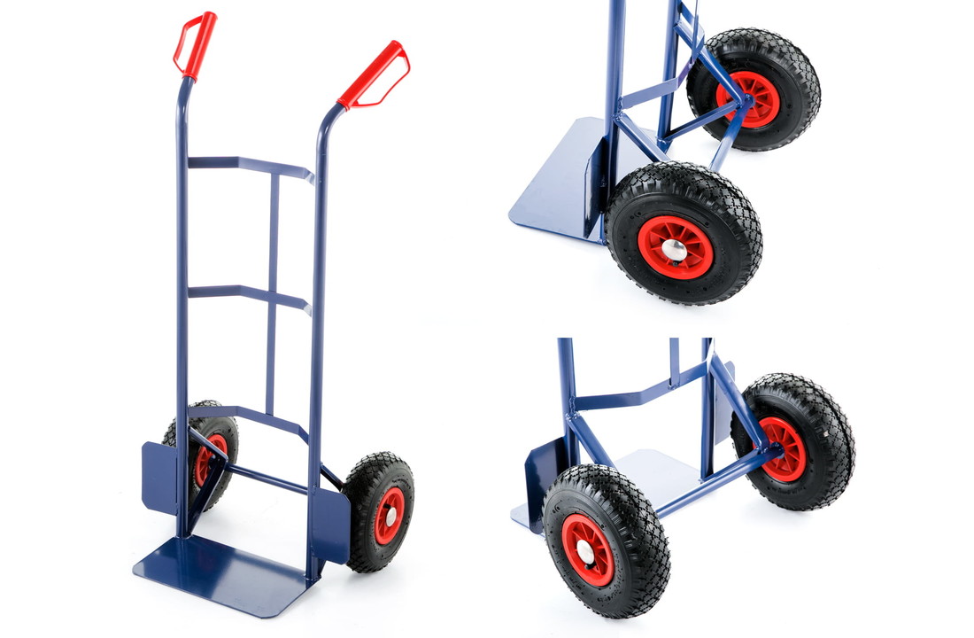 Steekwagen - steekkar - tot 200kg - staal - blauw
