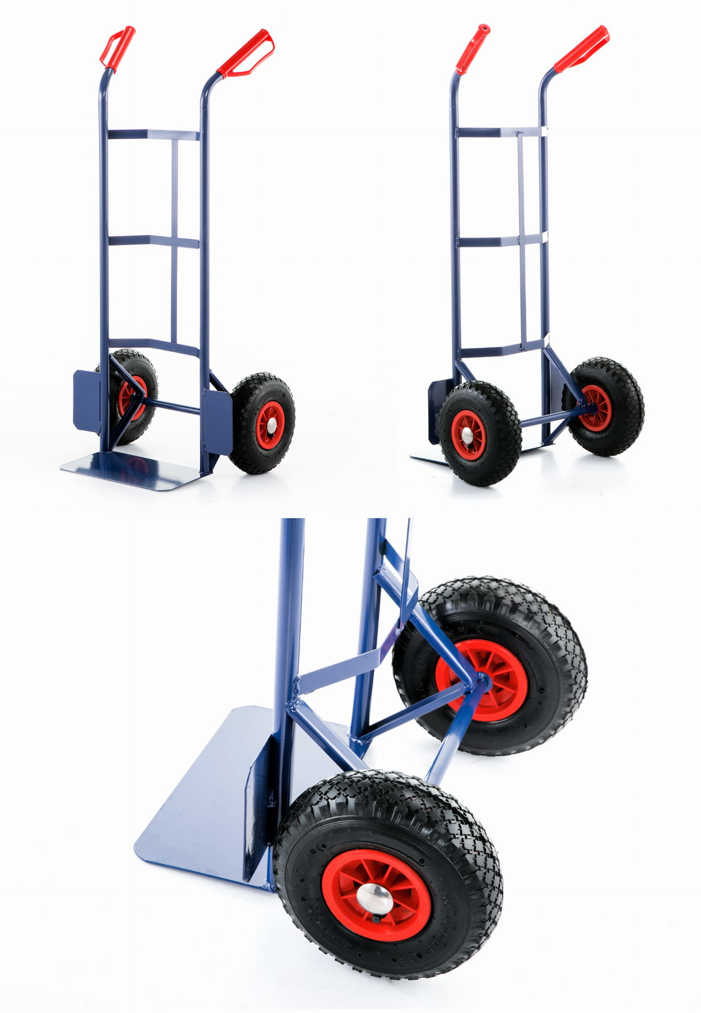 Steekwagen - steekkar - tot 200kg - staal - blauw