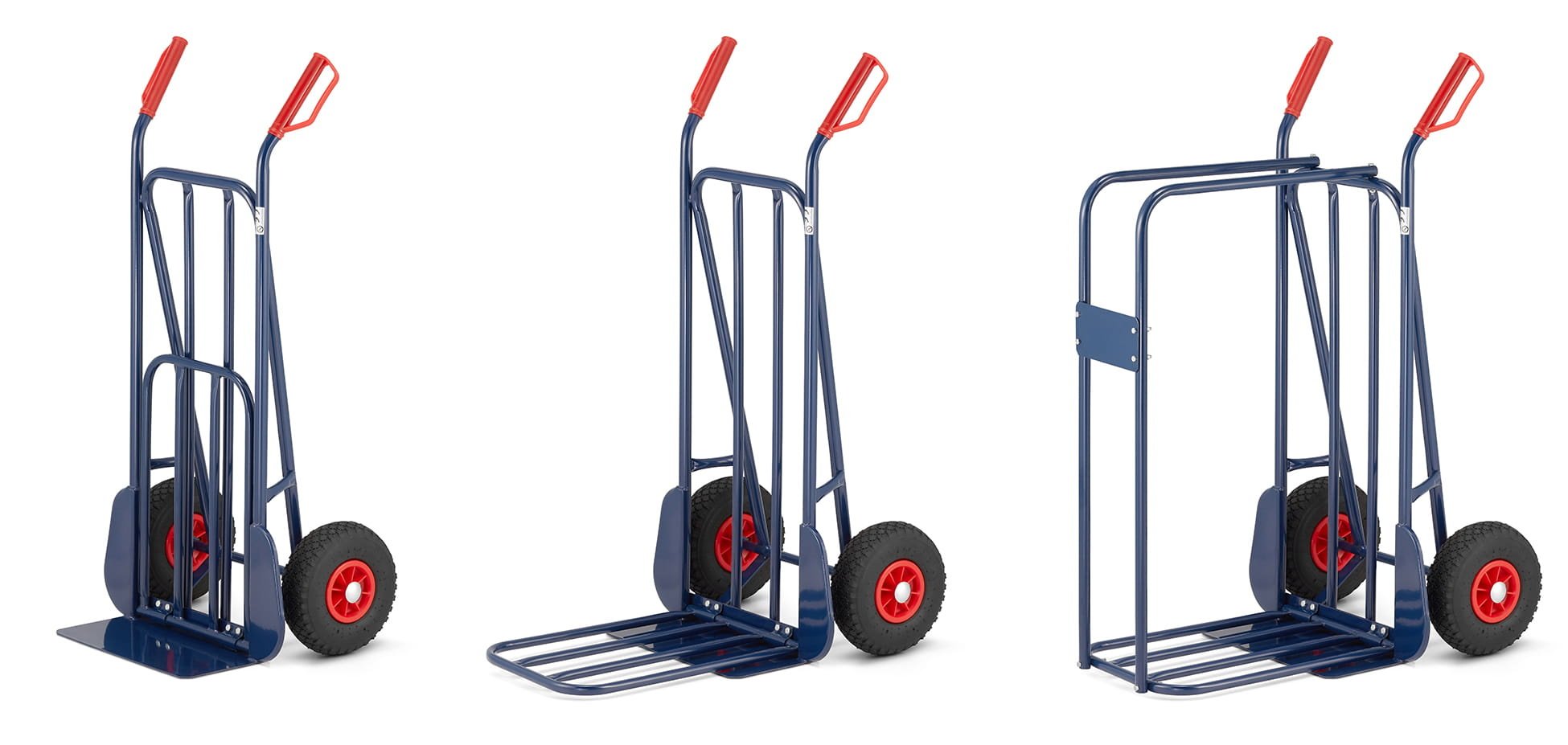 Steekwagen - houtwagen - opvouwbaar - tot 280 kg - blauw