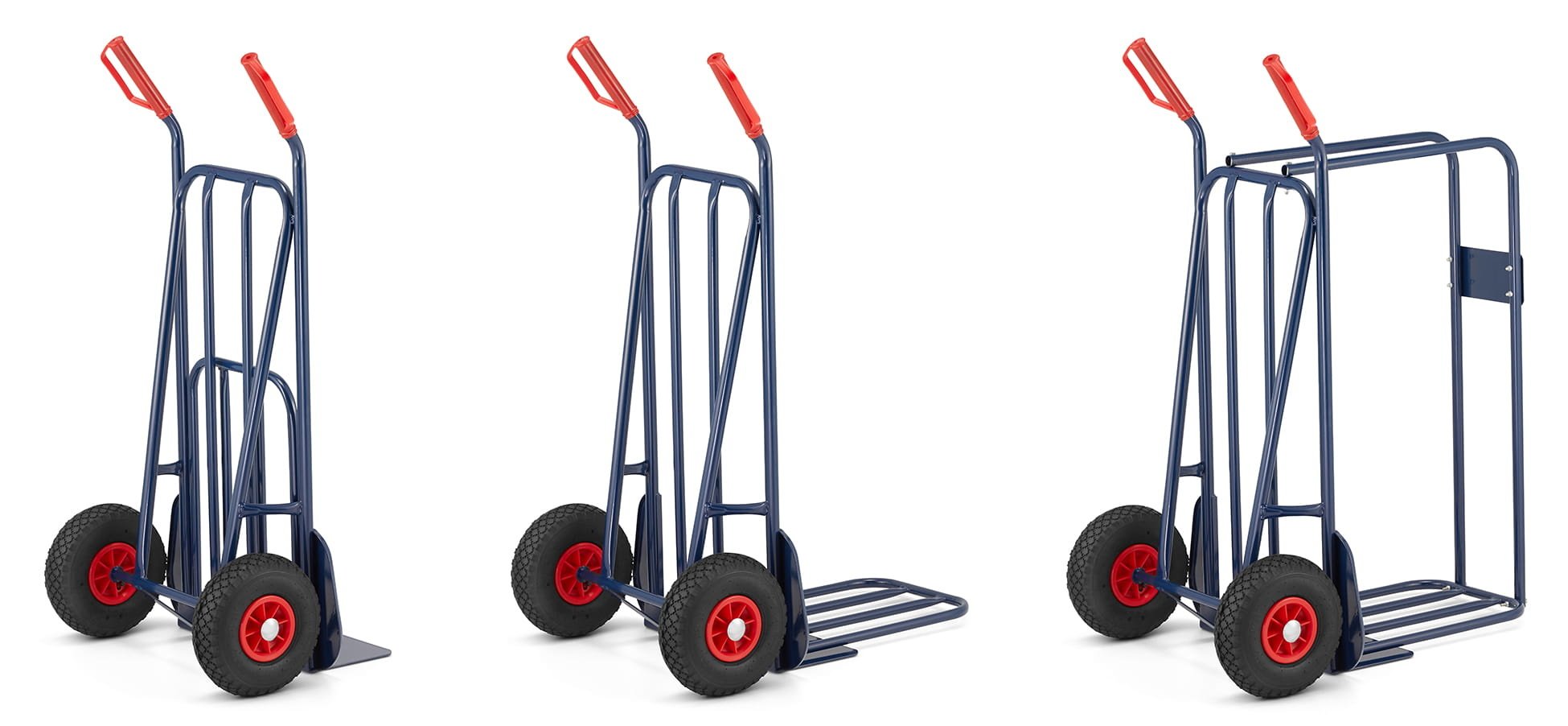 Steekwagen - houtwagen - opvouwbaar - tot 280 kg - blauw