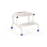 Opstapje - Opstap kruk - 2 treden - aluminium - 60x62x49 cm