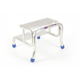 Opstapje - Opstap kruk - 2 treden - aluminium - 60x62x49 cm