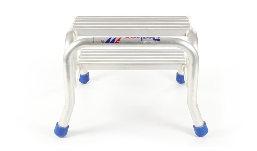 Opstapje - Opstap kruk - 2 treden - aluminium - 60x62x49 cm