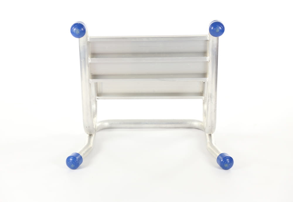 Opstapje - Opstap kruk - 2 treden - aluminium - 60x62x49 cm