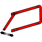 Ladder ophangbeugel - muurbeugel - afsluitbaar - 27x15 cm