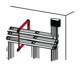 Ladder ophangbeugel - muurbeugel - afsluitbaar - 27x15 cm