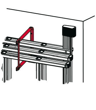 Ladder ophangbeugel - muurbeugel - afsluitbaar - 27x15 cm