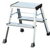 Huishoudtrap - 2x 2 treden - 45 cm hoog - aluminium