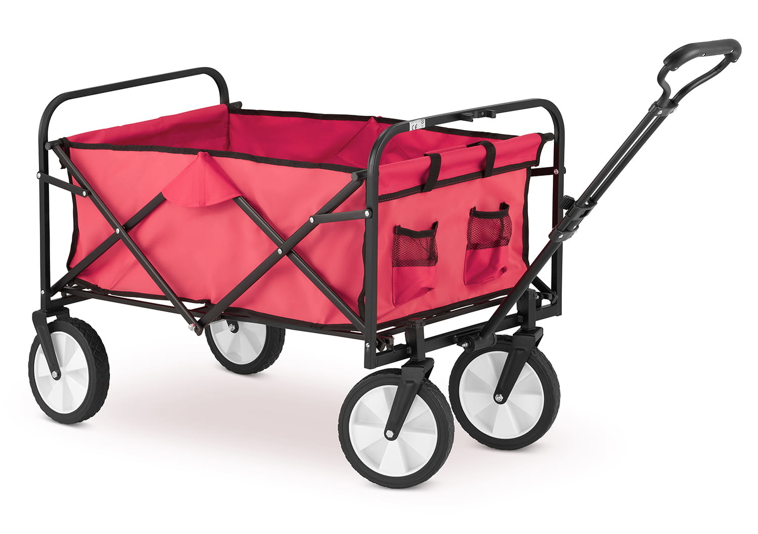 Bolderkar - opvouwbaar - 90x54x63 cm - tot 90 kg - rood