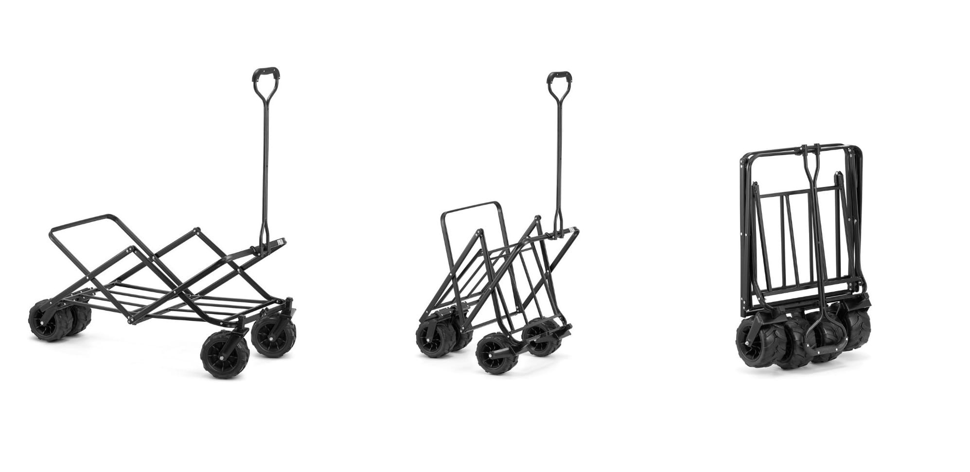 Bolderkar - opvouwbaar - 114x51x48 cm - tot 50 kg - grijs