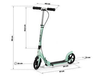 City step - stedelijk - aluminium/ijzer - groen/zwart - 100kg max.