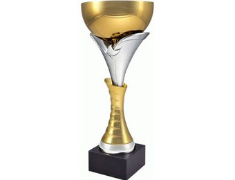 Metalen trofee - goud-zilver - 68x25 - 30,5cm x 100 mm