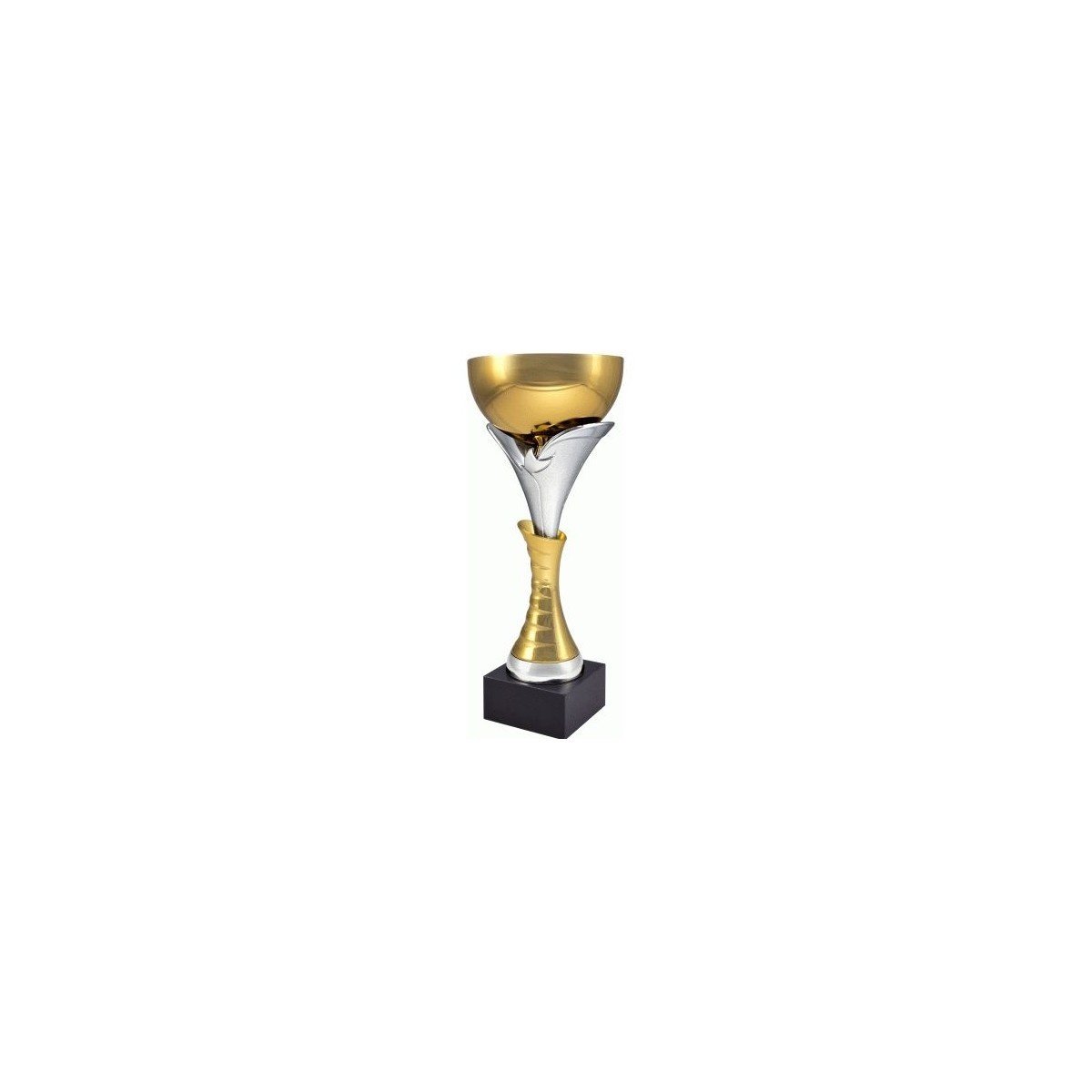 Metalen trofee - goud-zilver - 68x25 - 30,5cm x 100 mm