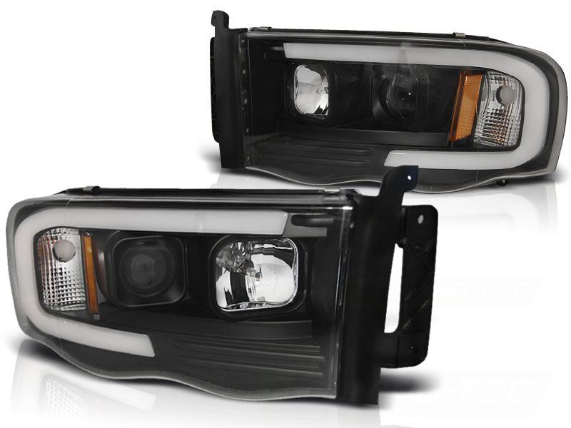 Led projector koplampen - x2 - parkeerlicht - DODGE RAM 02-06 ZWART
