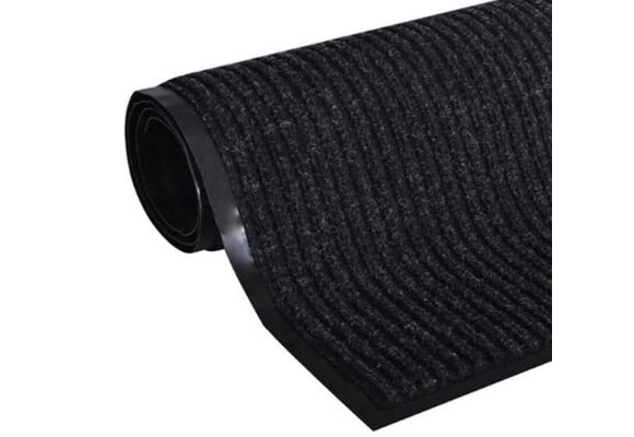Deurmat - droogloopmat - 120 x 180 cm – geribbeld - zwart