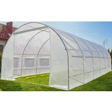 Folietunnel - kweekkas met ramen - 600 x 300 x 200 cm - wit