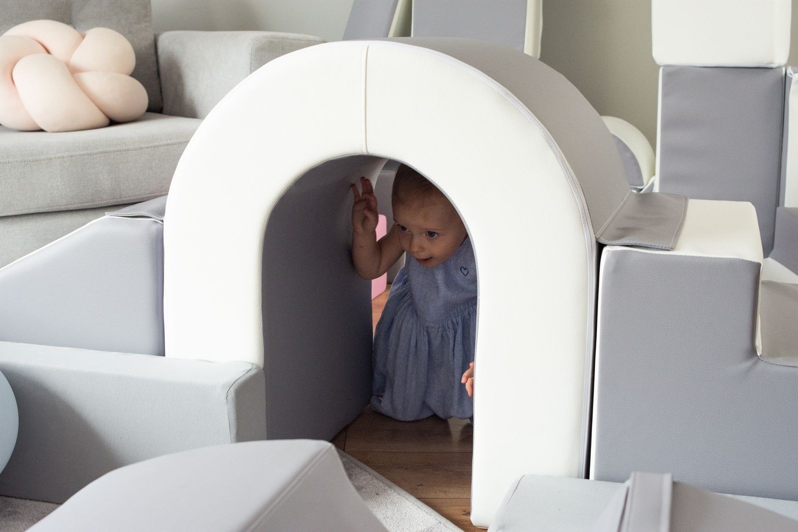 Schuim brugset - wit/grijs - 65cm - vrij van schadelijke stoffen