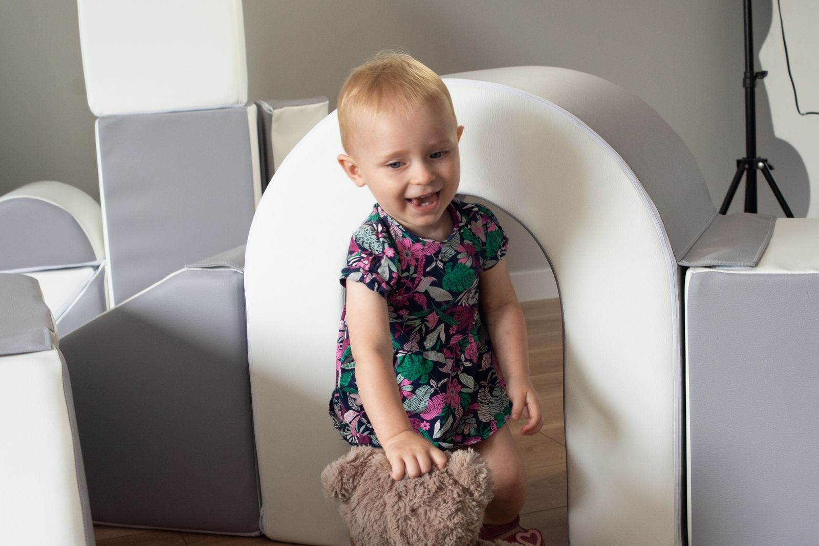 Schuim brugset - wit/grijs - 65cm - vrij van schadelijke stoffen