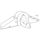 Schuim brugset - wit/grijs - 65cm - vrij van schadelijke stoffen