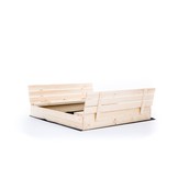 Zandbak - met deksel en bankjes - 120x120 cm - hout
