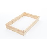 Moestuinbak - kweekbak - 140x120x18 cm - hout - met gronddoek